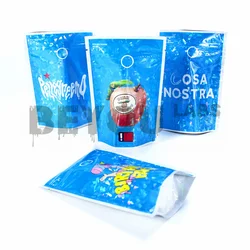 3.5G Zip Lock Bag Waterproof Smellproof Food Storage Bags Reusable Pouch Stand Up Pouches Laser Reflective Package Customize