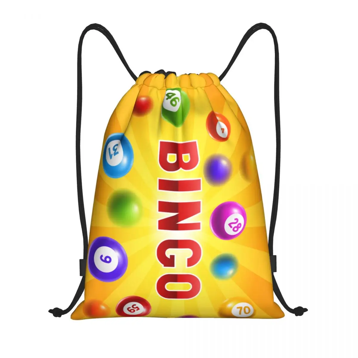 Custom Hot Game Bingo Drawstring Backpack Bags Men Women Lightweight Gym Sports Sackpack Sacks for Shopping