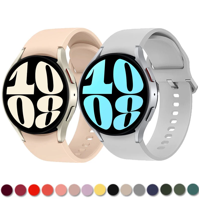 Correa para Samsung Galaxy Watch 6 5 4 44mm 40mm/4 classic 46mm 42mm pulsera de silicona 20mm Galaxy Watch 7 40mm