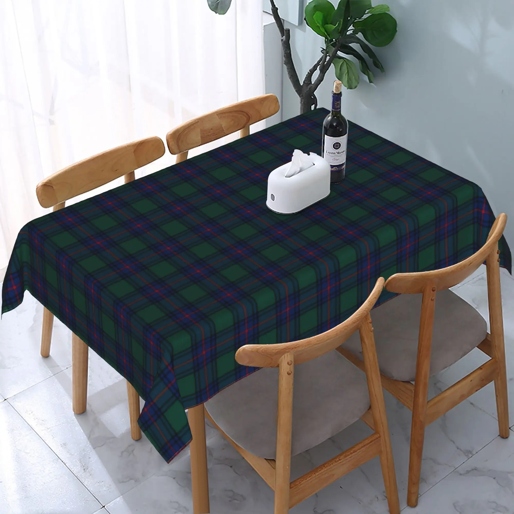 Shao Family Check Tablecloth - Scottish check design, - Durable fabric
