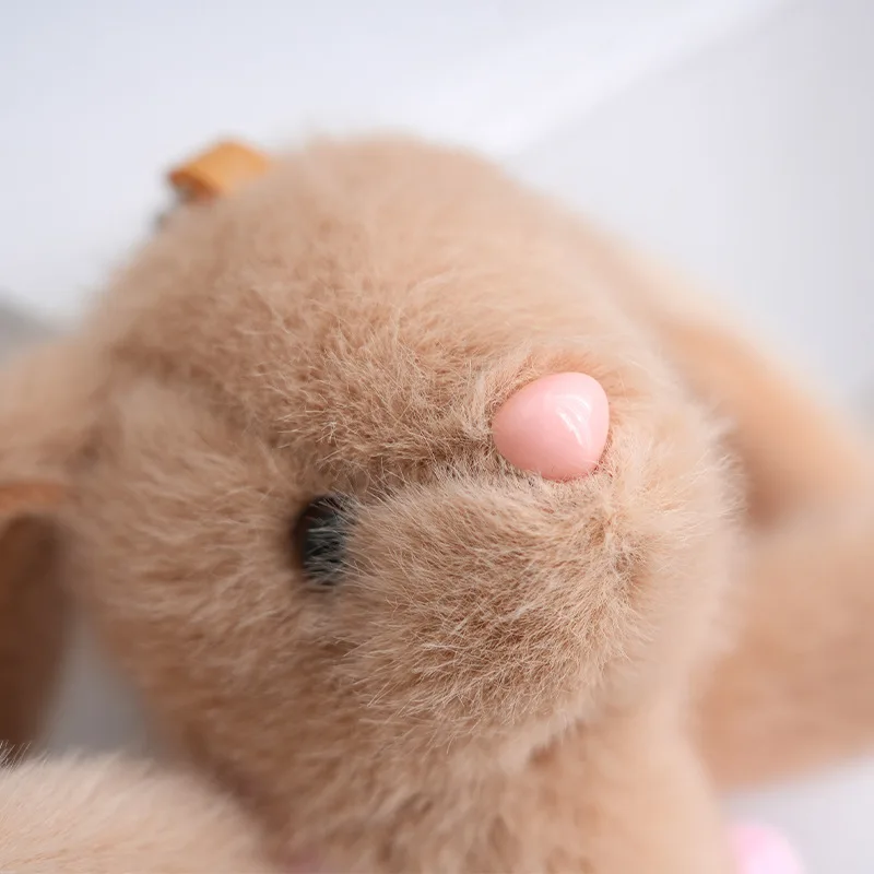 Cute Long - Eared Bunny Plush Keychains | Soft Fluffy Rabbit Bag Charms for Gifts