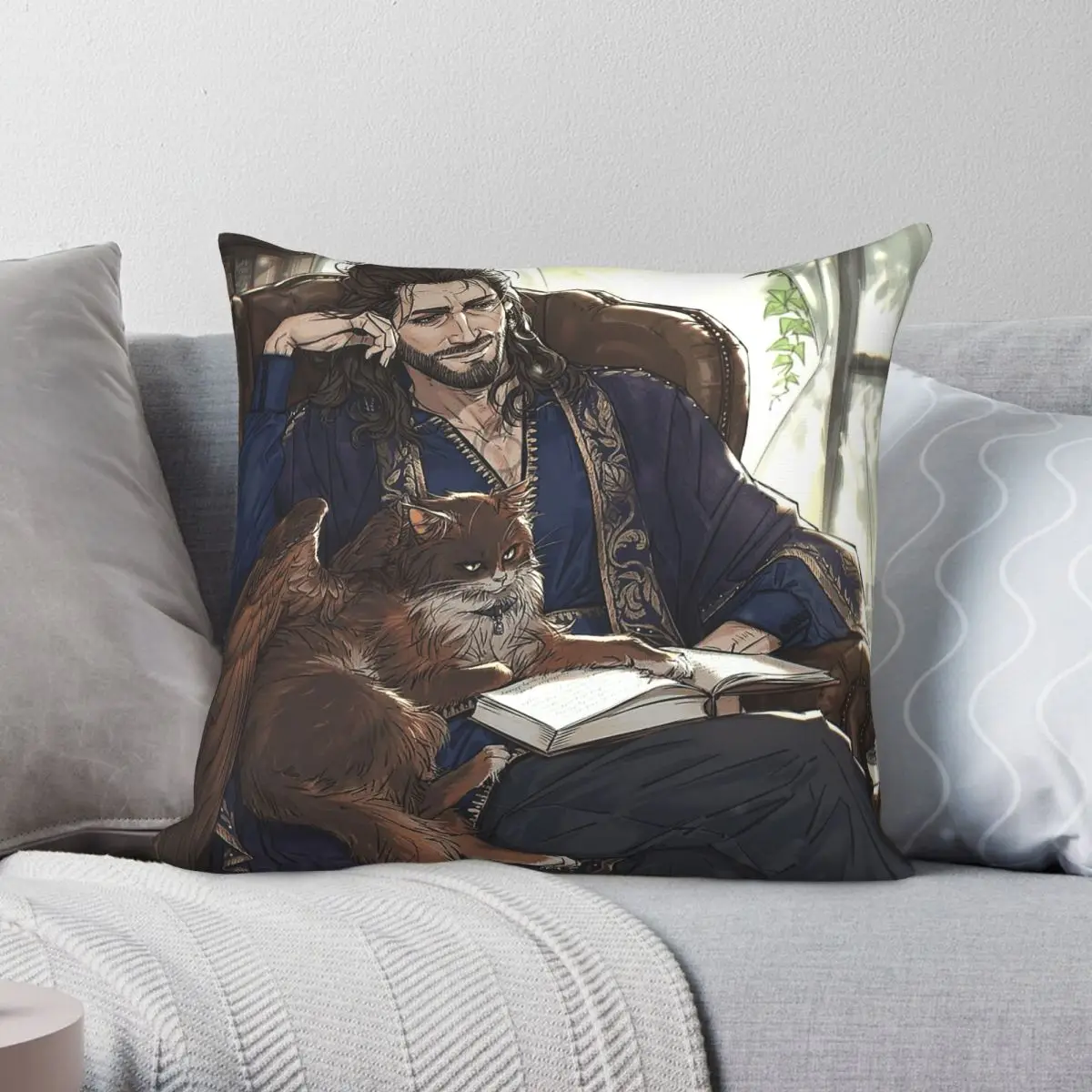 Gale Dekarios And Tara BG3 Square Pillowcase Polyester Linen Velvet Creative Zip Decor Pillow Case Sofa Cushion Cover 45x45