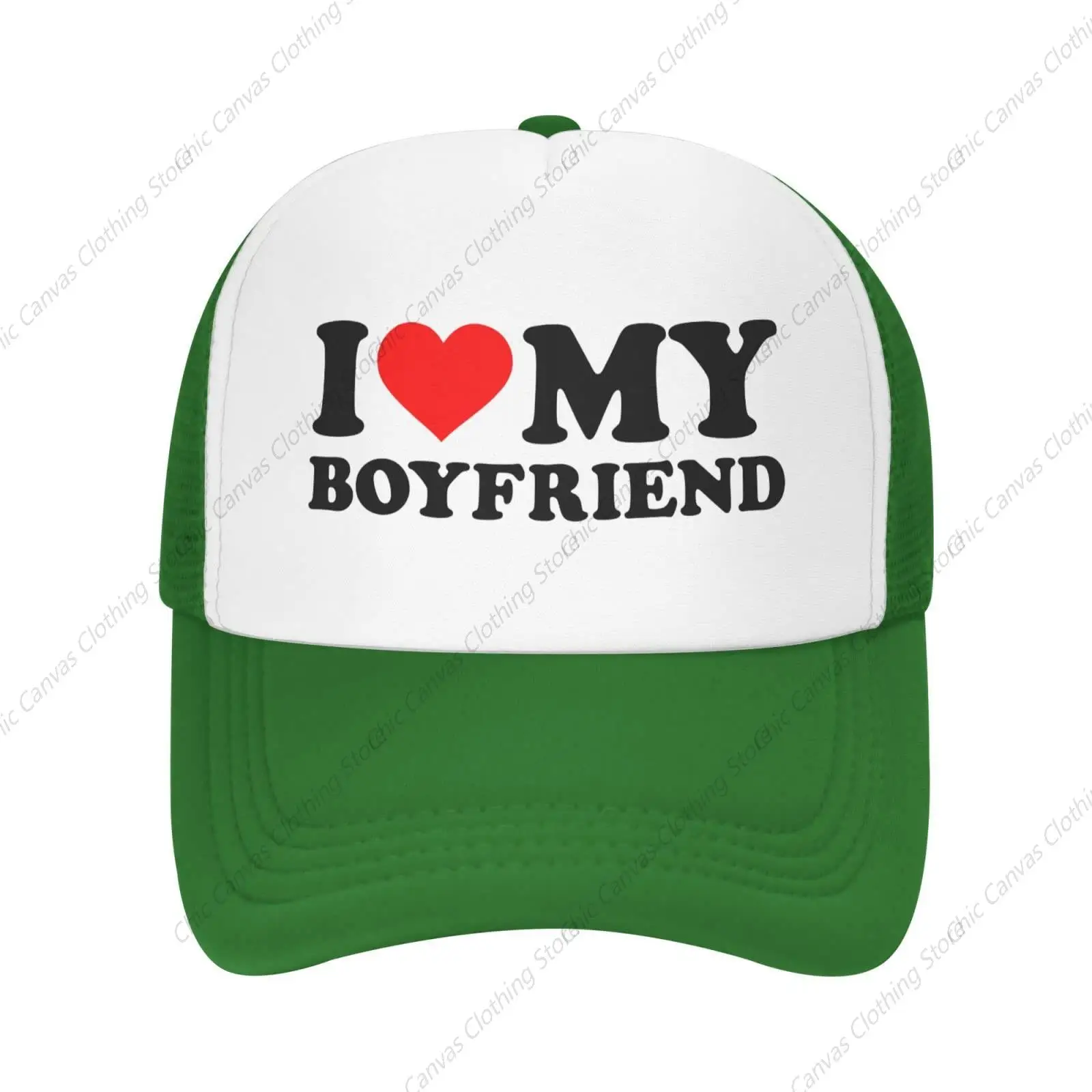 

I Love My Boyfriend Hat Unisex Adult Trucker Hats Summer Adjustable Sunshade Hat Hip Hop Streetwear Truck Hats For Outdoor Sport