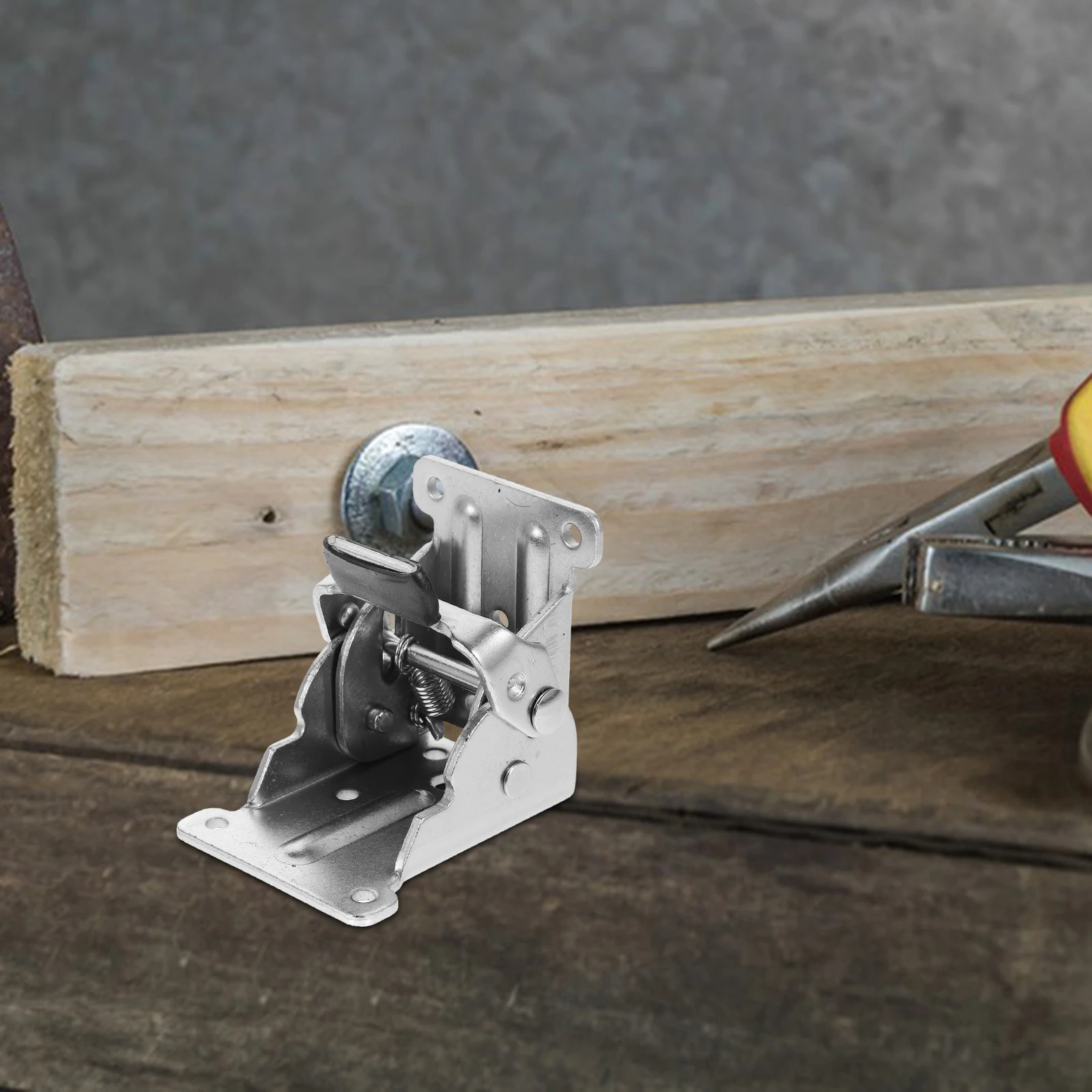 

4Pcs Door Hinges Locking Self Locking Foldable Table Leg Brackets 90 Degree Positioning Shelf Hinges Furniture Parts Heavy Duty