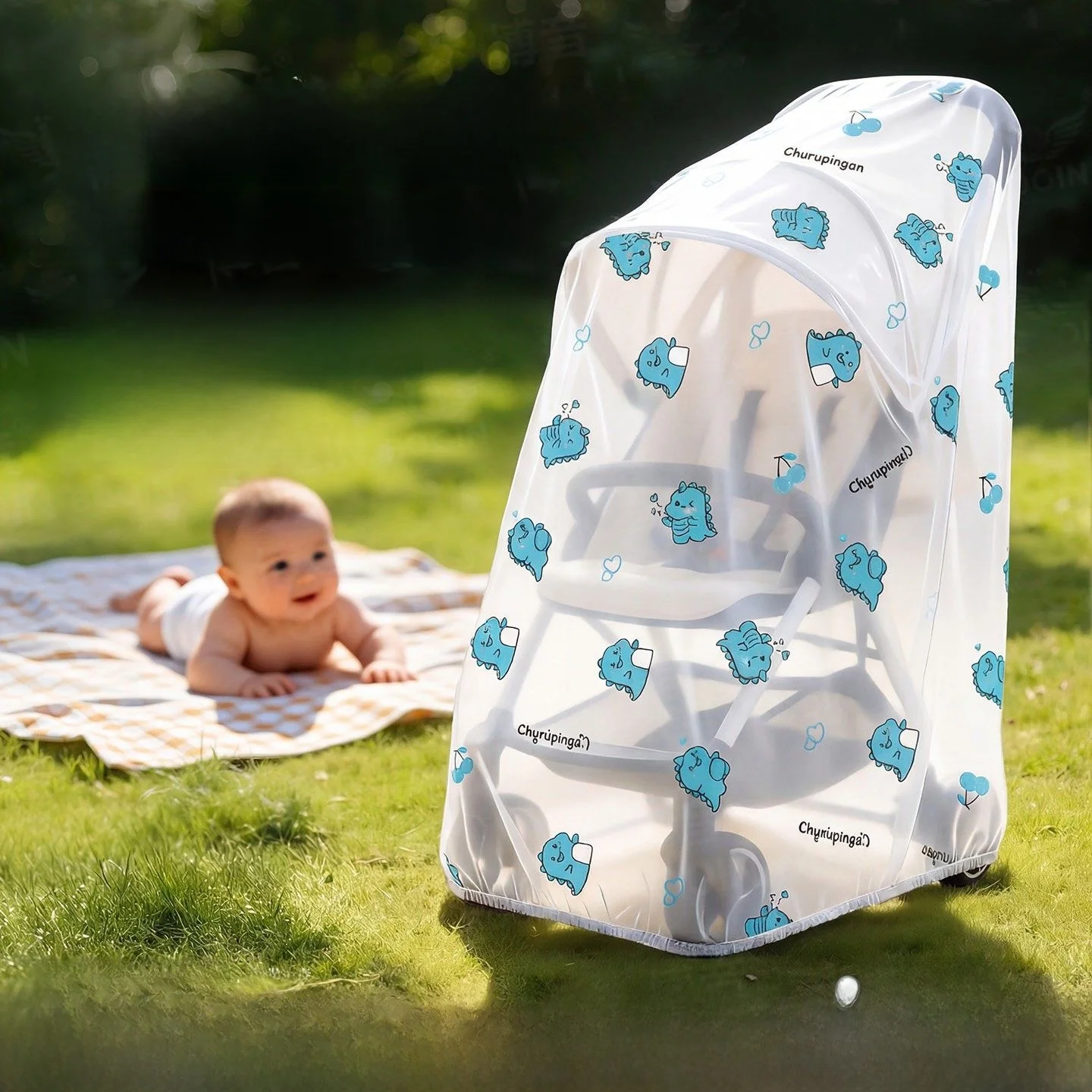 使い捨て防塵カバーベビーカー用巾着タイプ子供用ベッドカバーおもちゃの車カバー防水防湿