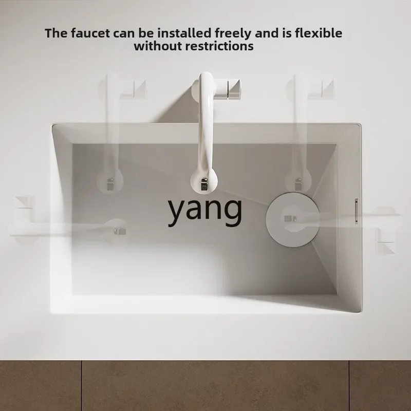 LH large single slot white stainless steel vegetable washing basin under the counter and on the counter