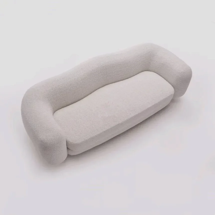 Nordic Modern Designer Hotel Italian Minimalist Lamb Fleece Sofa