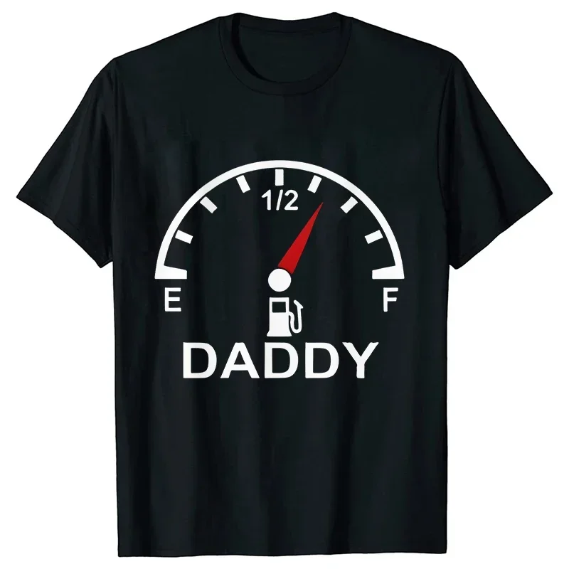 Mommy Daddy Baby Family Matching Outfits Short Sleeve O-neck Tee Shirt T-shirts Car Fuel Indicator Gas Meter Print Tshirts