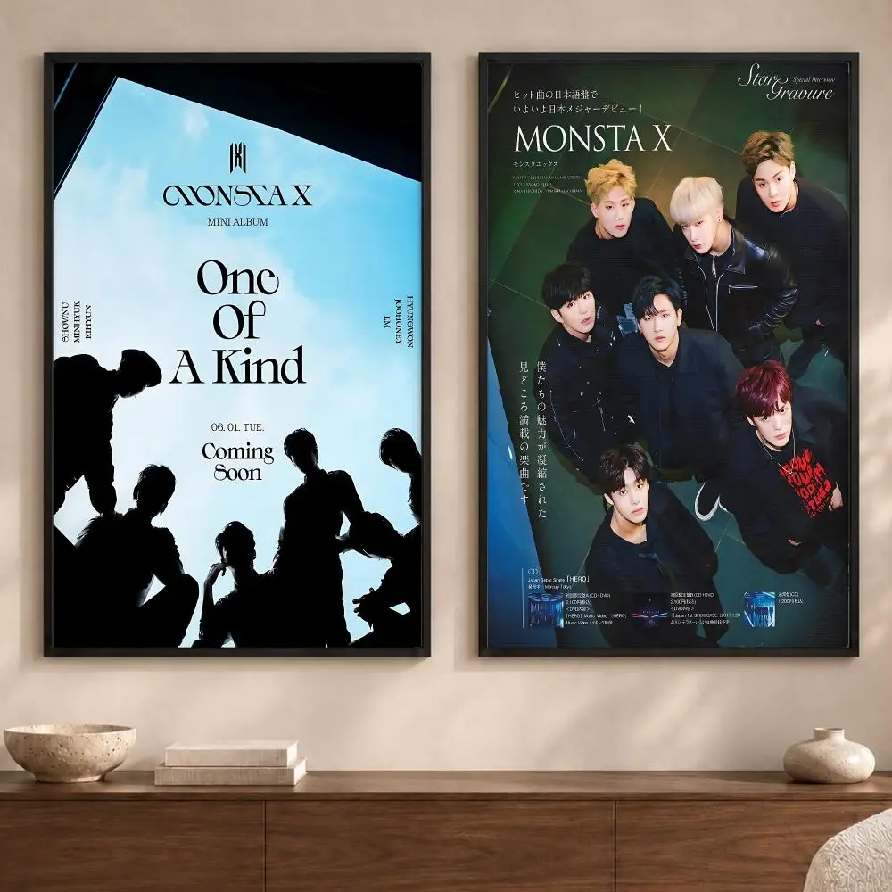 Group M-MONSTA XS Poster Art  Self-Adhesive No Glue Residue Wall Sticker for Home Office Nursery
