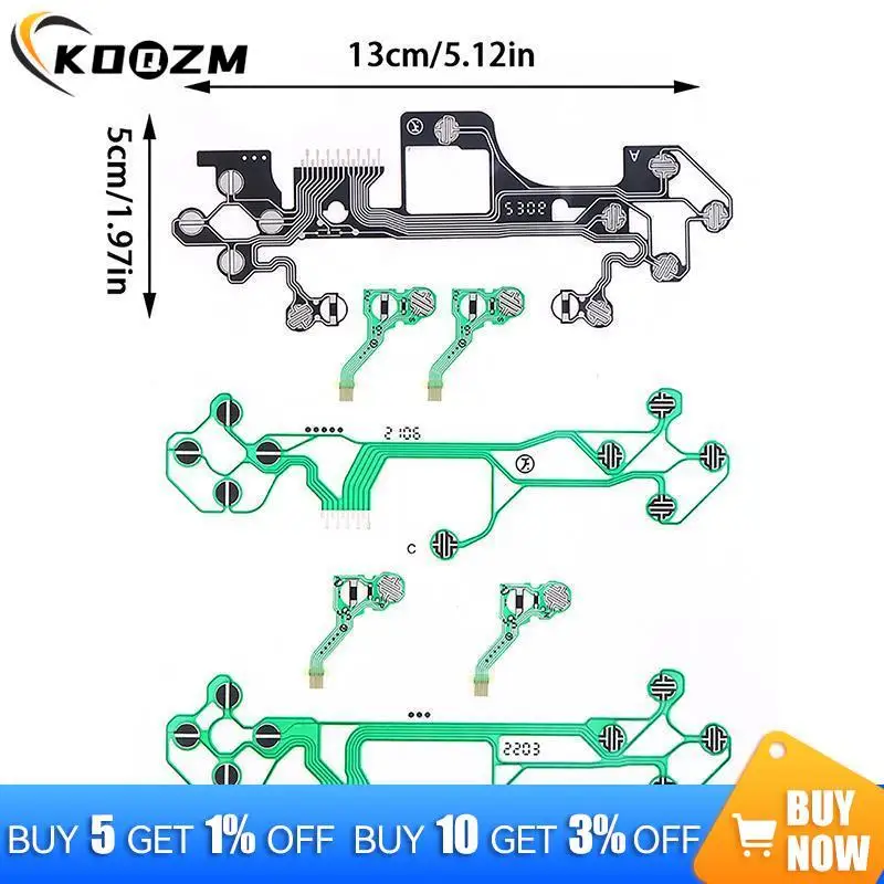 1Set For PS5 V1 V2 V3 Controller Conductive Film Flex Cable Ribbon Cable replacement For PS5 Controller Film Keypad Flex Cable