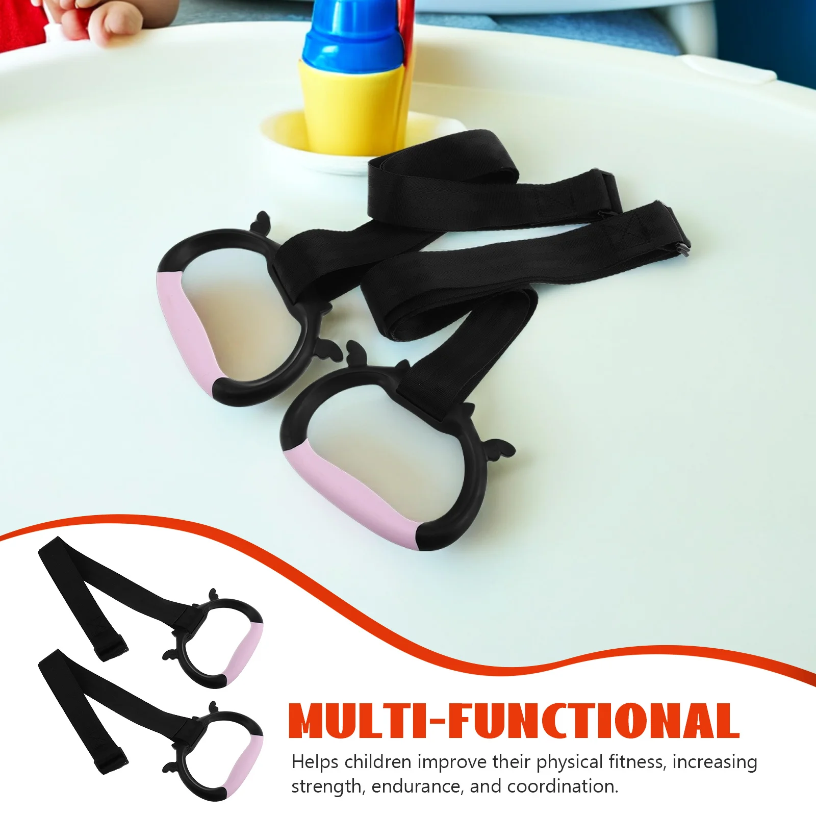 2 قطعة حلقات سحب للأطفال 1.5 متر قابلة للتعديل للأطفال الجمباز التدريب المنزل اللياقة البدنية طفل لعب رياضة الطفل المشي ممارسة #3