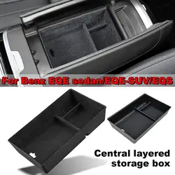 Car Center Console Armrest Storage Box For Benz EQE Sedan/EQE-SUV/EQS Car Organizer Box Sundries Tray Accessories