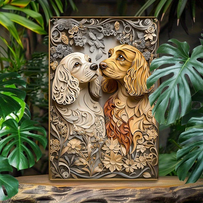 

Golden Cocker Spaniel Vintage Aluminum Wall Art - 8x12" Metal Tin Sign for Living Room, Bedroom, Office Decor | Easy Install