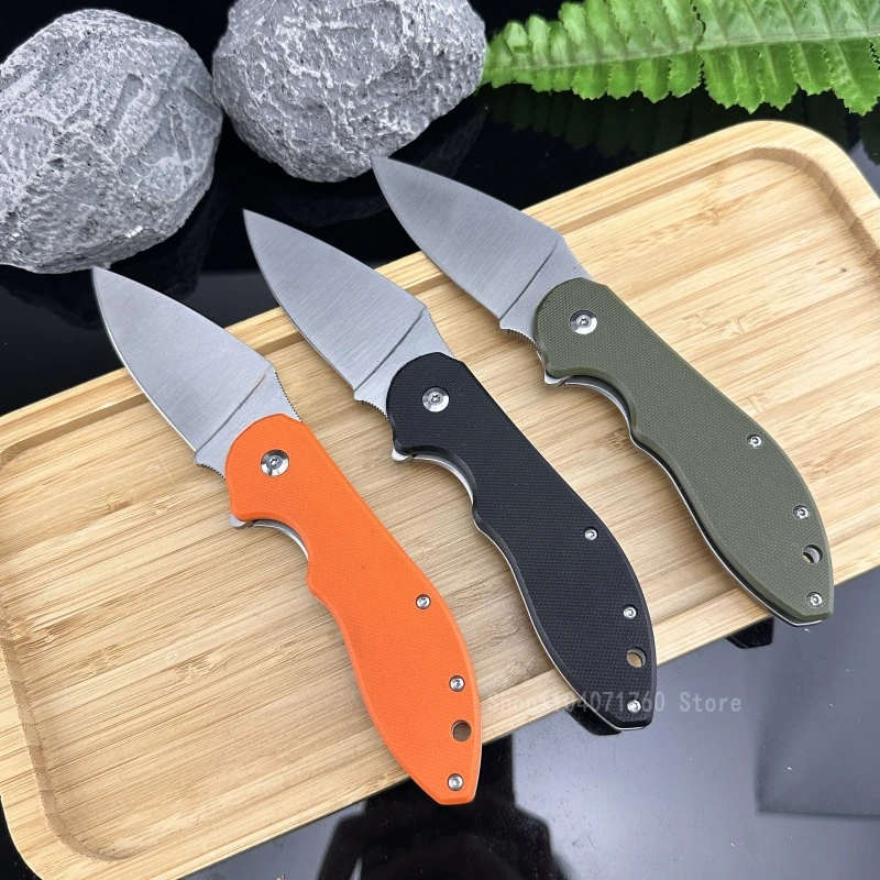 C172 Outdoor folding knife D2 steel blade pocket fin assisted open Camping Tactical Survival hunting knife EDC Tool Men gift