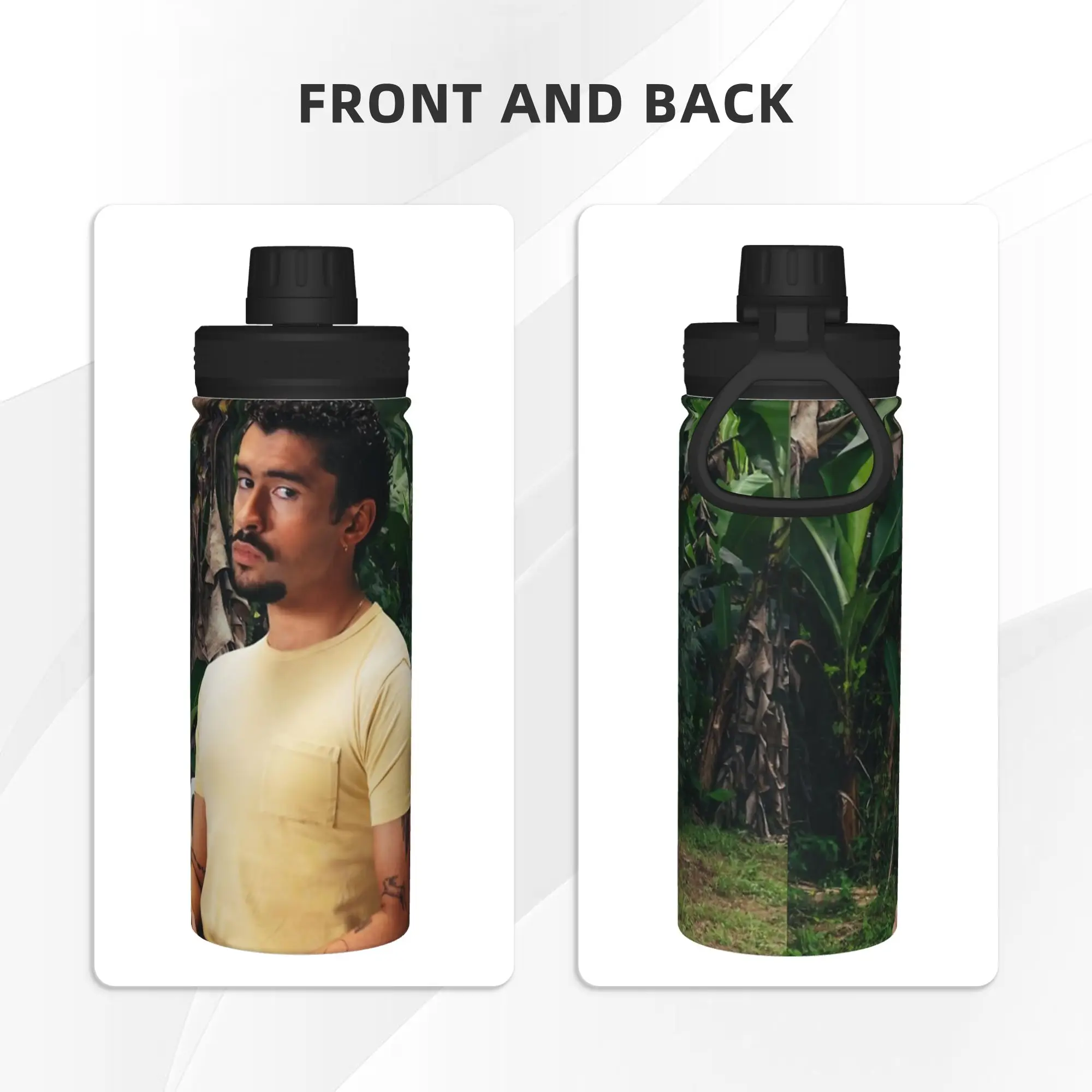 Bad Bunnys 18OZ Sports Insulated Kettle  Thermal Cup Vacuum Flask Double Wall Mug Water Bottle