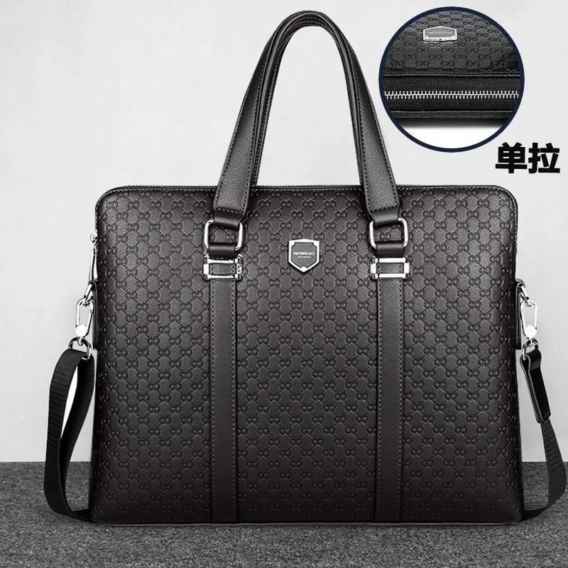 Men Briefcase Shoulder Bag Male Crossbody Bag 14 Inch Laptop Bag Travel Bag  for Man Handbag, Black & Blue