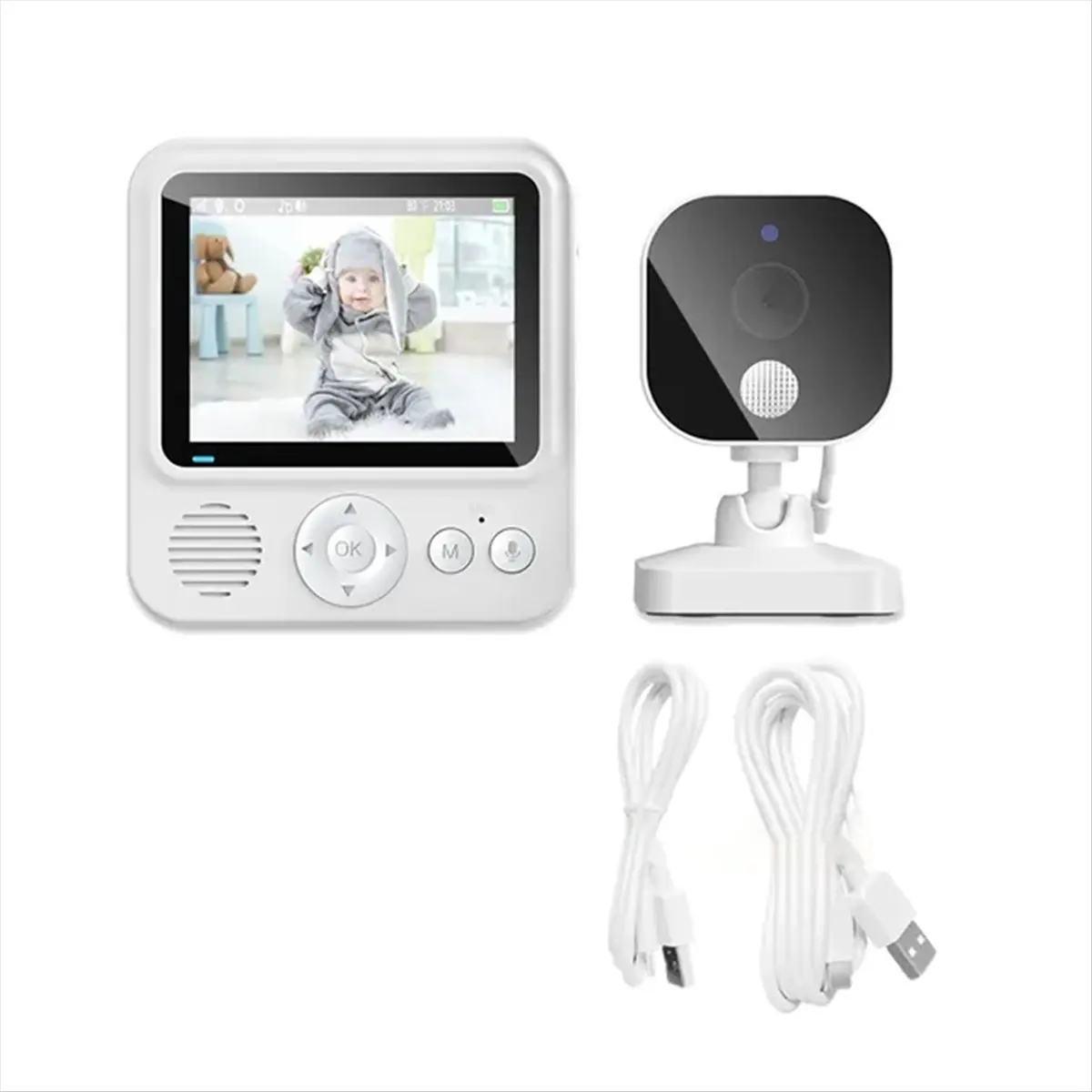 New Trend!2.8inch LCD Video Baby Monitor 2.4G Wireless Security Baby Camera 2-Way Talk Night Vision Temperature Baby Cry Alarm
