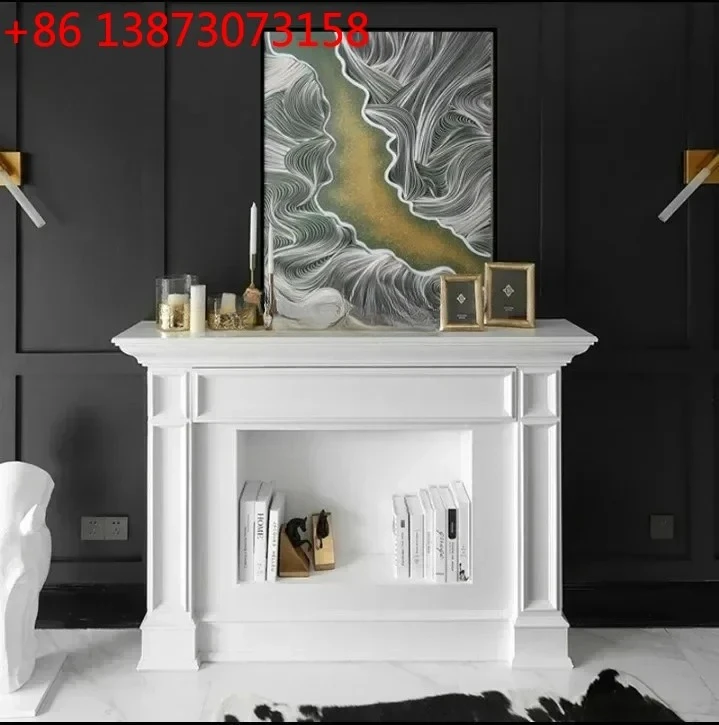 

Декоративный каминный шкаф из массива дерева FG11Rural Luxury Simple, в европейском стиле, для прихожей и гостиной.