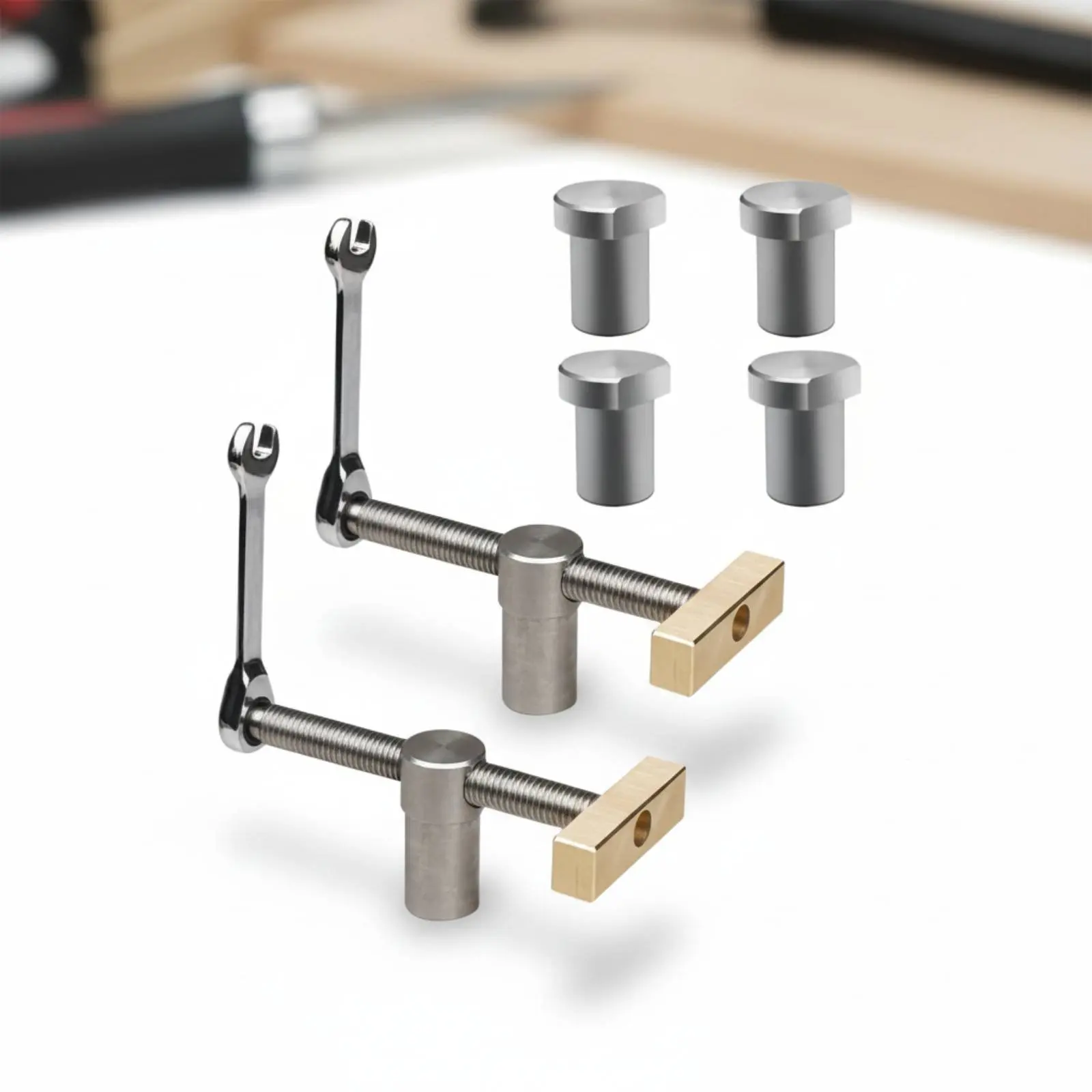 4 Pieces Bench Dog Clamp Secure Hold Woodworking Bench Dog Table Vise Stop Sturdy Woodworking Clamp Easy to Use for Woodworkers