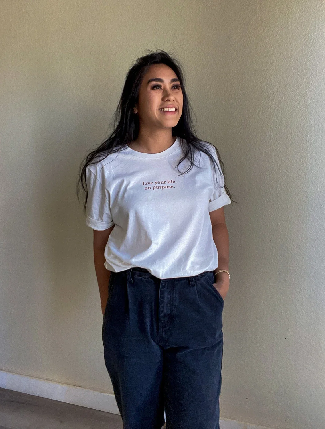 

Skuggnas Live Your Life Inspirational Shirt Minimalist White Tee Empower Shirt Boho Style Cotton t shirt Fashion Women tshirts