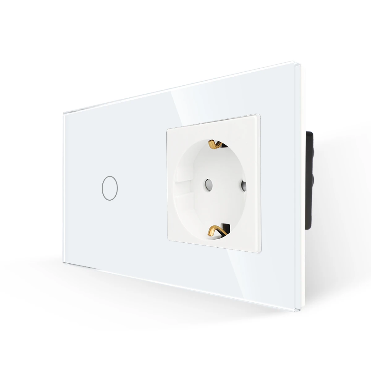 DAJIMEI Smart Zigbee 1/2/3 Gang Touch Sensor Switch with EU Standard ZigBee Sockets with Crystal Glass Panel Home Improvement