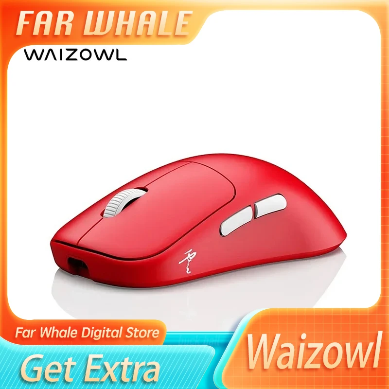 Waizowl Ogm Cloud Mosue Paw3395 Tri Mode Wireless Lightweight Ergonomics Mouse E-Sports Customize Accessory Computer Pc Gift