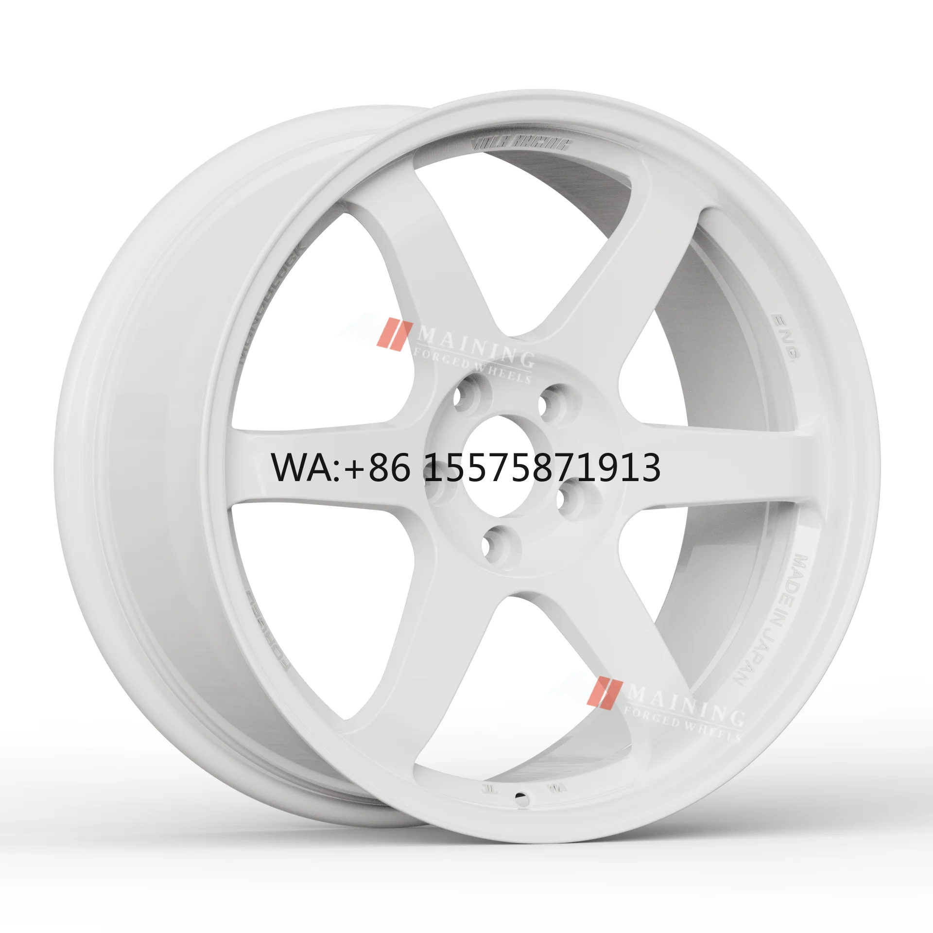 For  Forged White 5x120 5x114.3 18 Inch Replica Volk Racing Te37 for M3 M4 F80 F82 Tesla Model S Jdm Car Wheels Rim