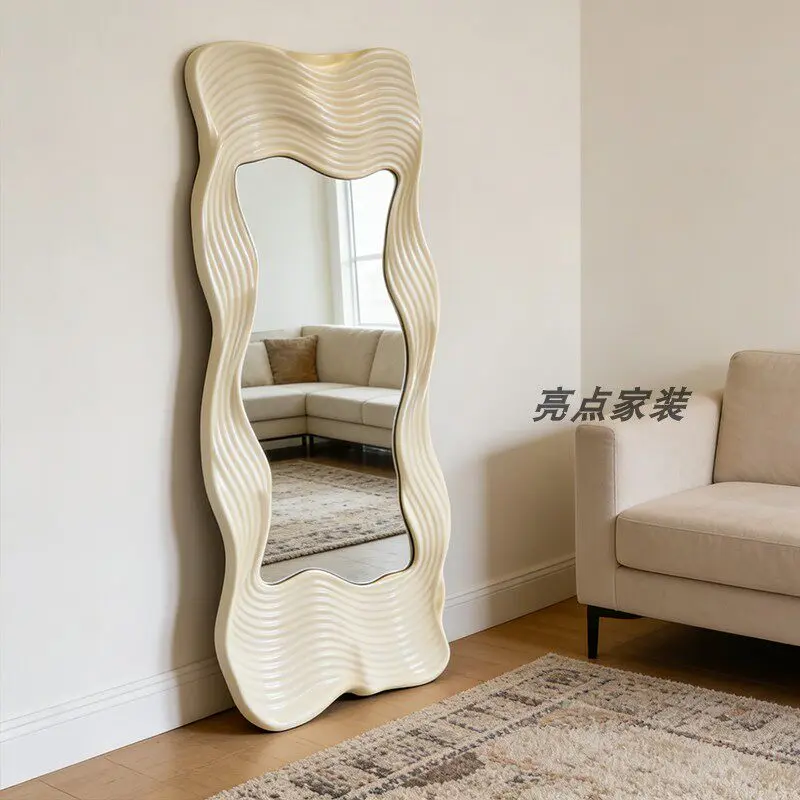 Modern Vanity Decorative Mirrors Makeup Garden Funky Luxury Long Nordic Mirror Portable Irregular Espelhos Home Decorations view 5