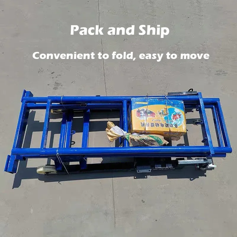

4M Folding Mobile Stacker Manual Forklift Hydraulic Transporter Lifting Platform Truck Loading and Unloading Household