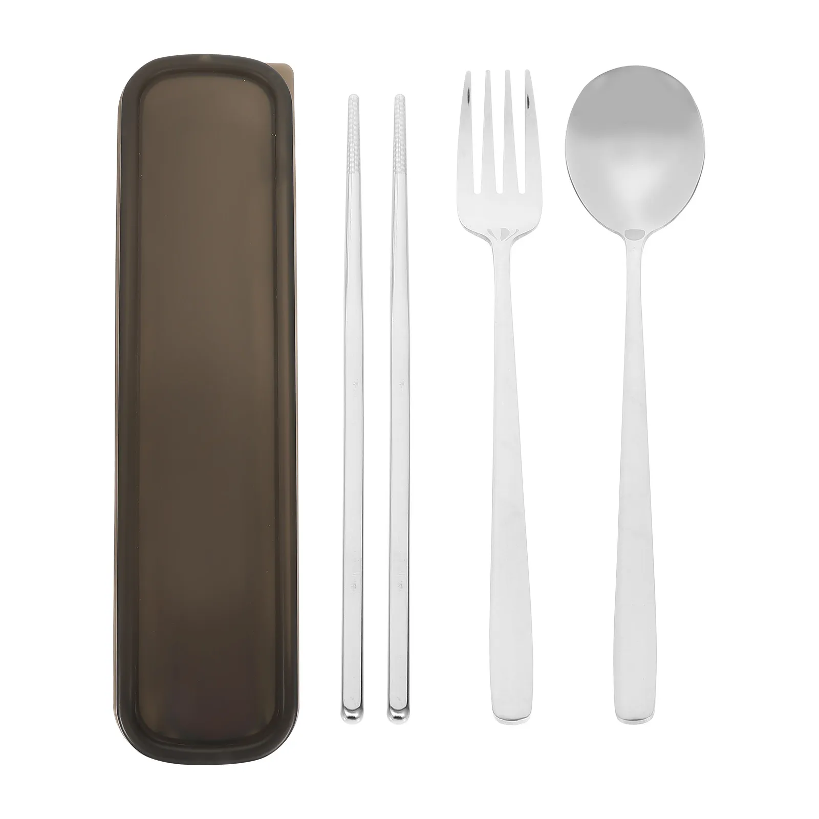 

1Set Stainless Steel Flatware Set Smooth High Polish Modern Design Fork Spoon Chopstick Kit for Daily Dinner Festive