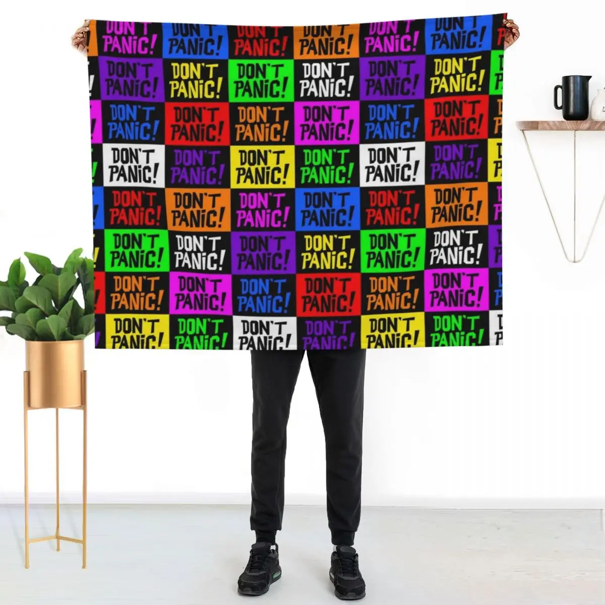 NDVH Don't Panic - Multicoloured H2G2 Throw Blanket manga Kid'S Luxury Brand for winter Hairy Camping Blankets