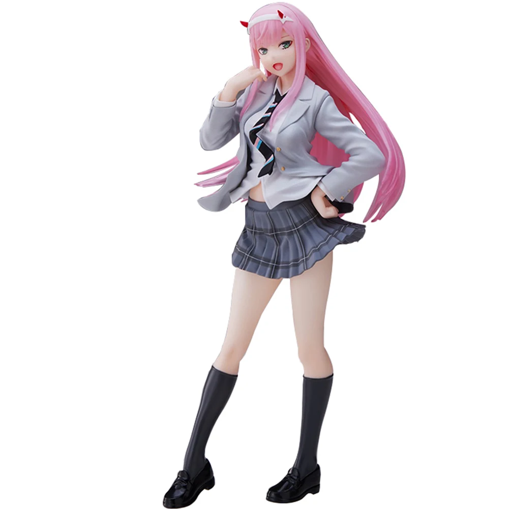 

19cm the FranXX Anime Figure 02 Zero Two School Uniform Dress Up JK Action Figurine National Team PVC Collection Model Doll Toys