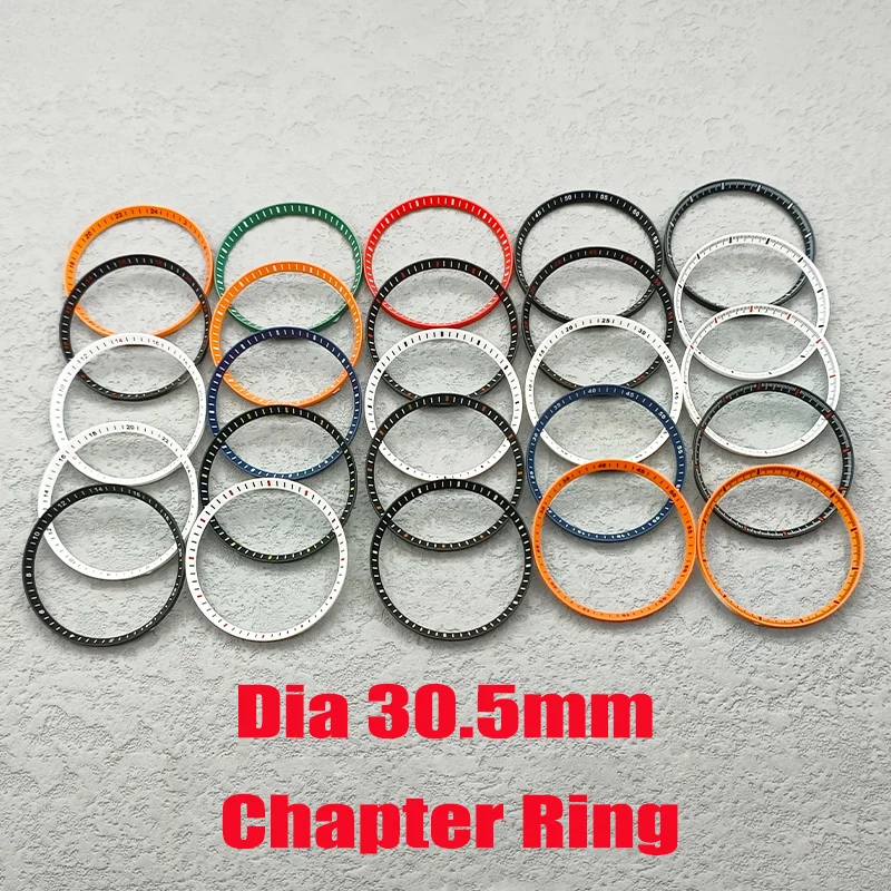 Dia 30.5mm SKX007 Watch Case Chapter Ring Fits SKX009 SRPD Case Multiple ColourInner Ring Men\'s diving watch parts Replace