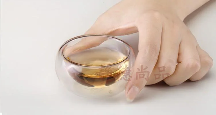 Manufactured Double-Glass Double-Layer Anti-Scald Water Heat-Resistant Glass Cups, Small Tea Cups