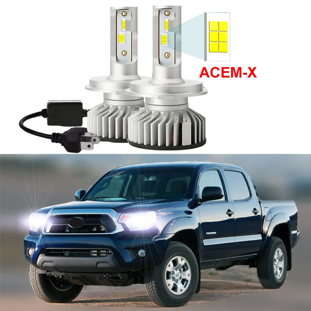 2Pcs Led Headlight Bulb For Toyota Tacoma 1997-2015 LED High Low Beam LED Headlamp Canbus