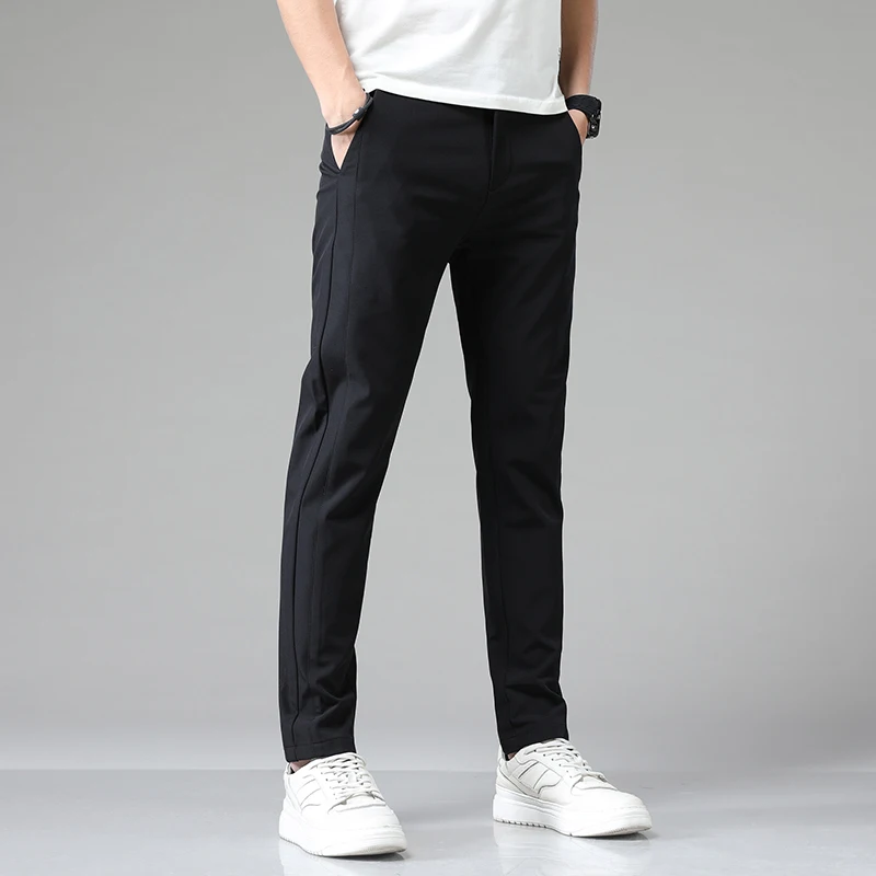 5 Colors Spring Summer Ultra-thin Men\'s Stretch Slim Straight Casual Pants High Quality Fashion Breathable Golf Sports Trousers