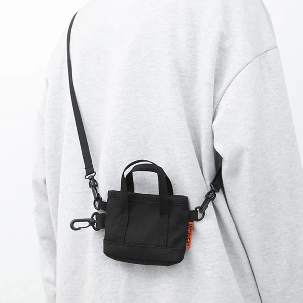 Portable Nylon Coin Purse Pendant Card Holder Korean Style Men Wallet Zipper Pouch Keychain Mini Crossbody Bag Student