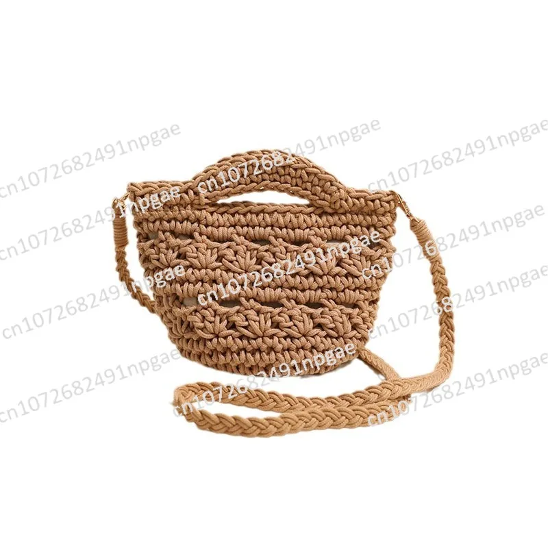 Crossbody Cotton Thread Woven Bag New Versatile Hollow Straw Bag