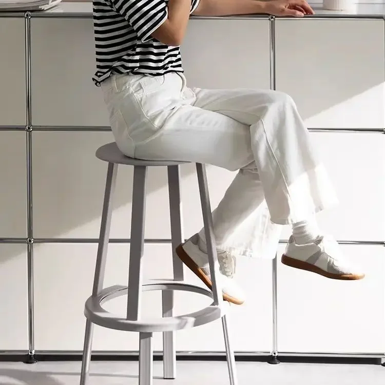 Bar Stool Nordic Light Luxury Bar Chair Home Leisure Backrest Island Chair Front Desk Cashier Work Chair Cafe High Stool