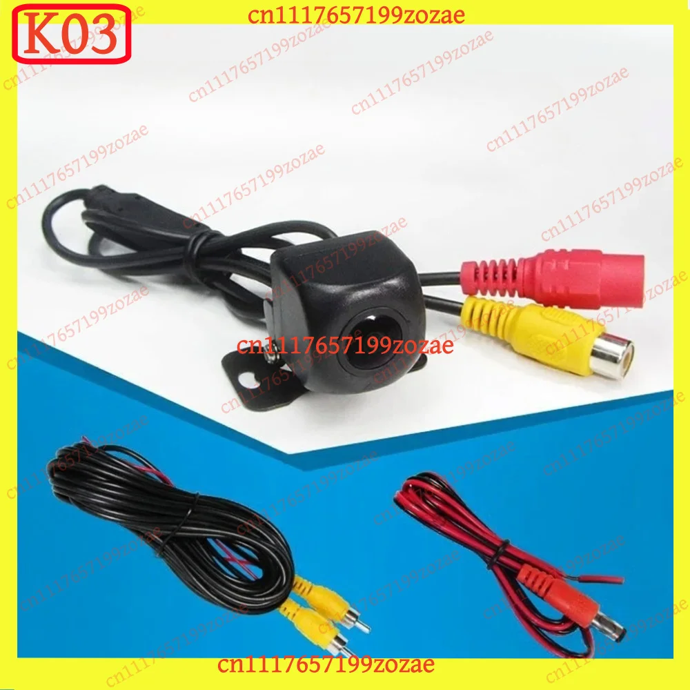 KJ02 12V Universal Night Vision Reversing Camera HD Wide Angle Fisheye for Car Navigation, Replacement Parts