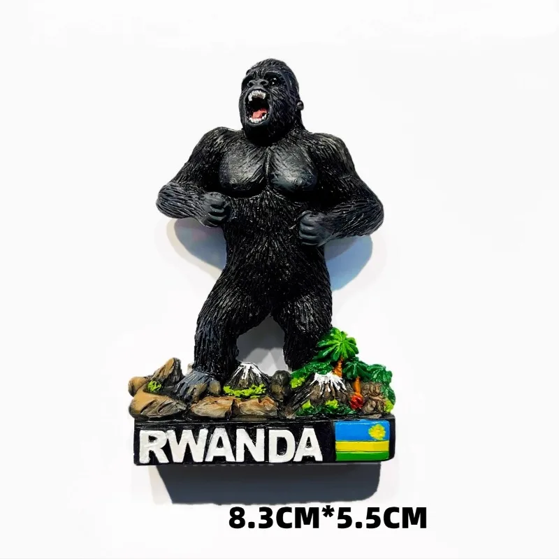 جمهورية رواندا مغناطيس الثلاجة البركان الحديقة الوطنية السفر الهدايا التذكارية كيغالي الثلاجة ملصقات ديكور المنزل هدايا الزفاف