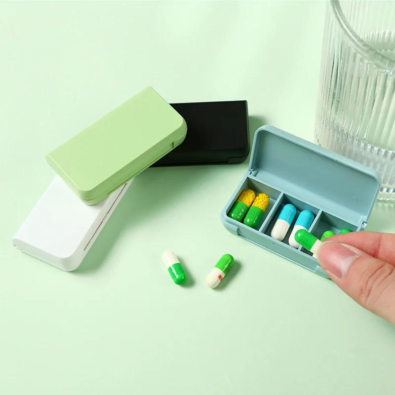 3Grids Mini Pill Case Portable Travel Pill Box Storage Container for One Day Tablet Plastic Pill Medicine Box Holder Organizer