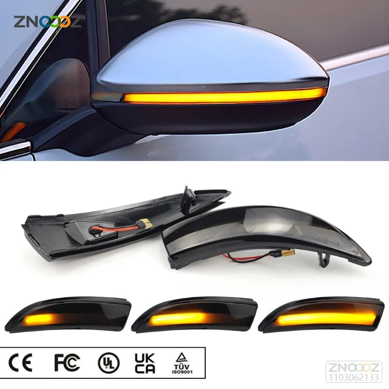 2pcs Dynamic LED Turn Signal Light Flowing Side Wing Rearview Mirror Indicator For Ford Fiesta Mk7 2008-2017 for Ford B-Max