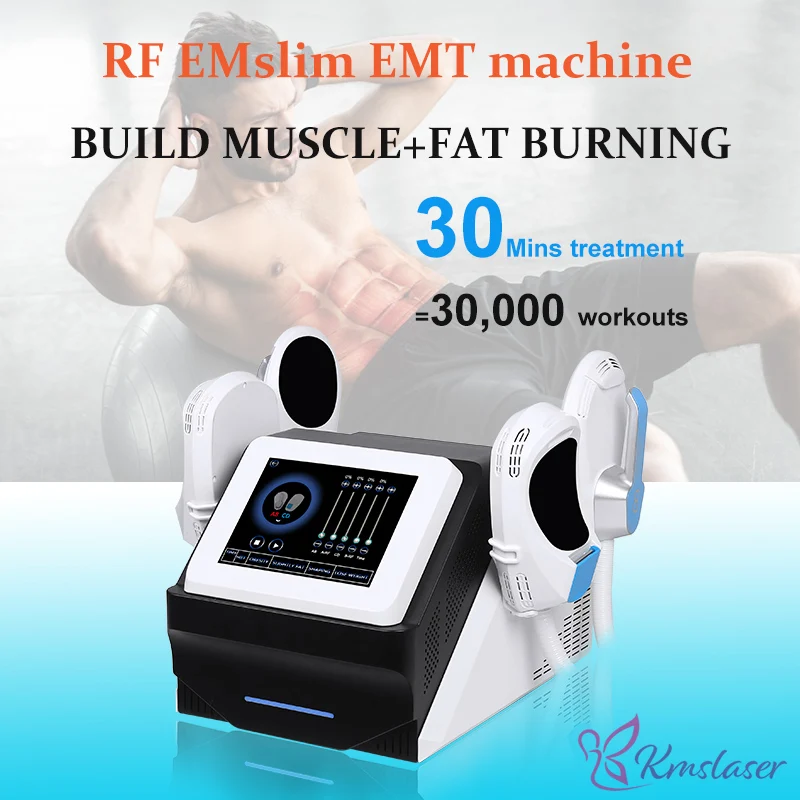 

EMslim RF machine shaping EMS muscle stimulator electromagnetic high intensity EMT body and arms beauty equipment 2 or 4 handles