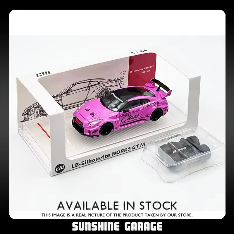 

CM в наличии 1:64 LBWK GTR R35 GT35 RR супер силуэт класса розовые сменные колеса литая под давлением модель автомобиля игрушки