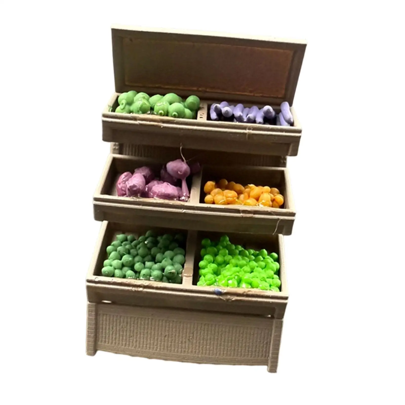 Tiny Mini Shelf Model Resin 1 64 Supermarket Diorama Accessories Creative Mini Toys Ornament for DIY Dollhouse Photo Prop