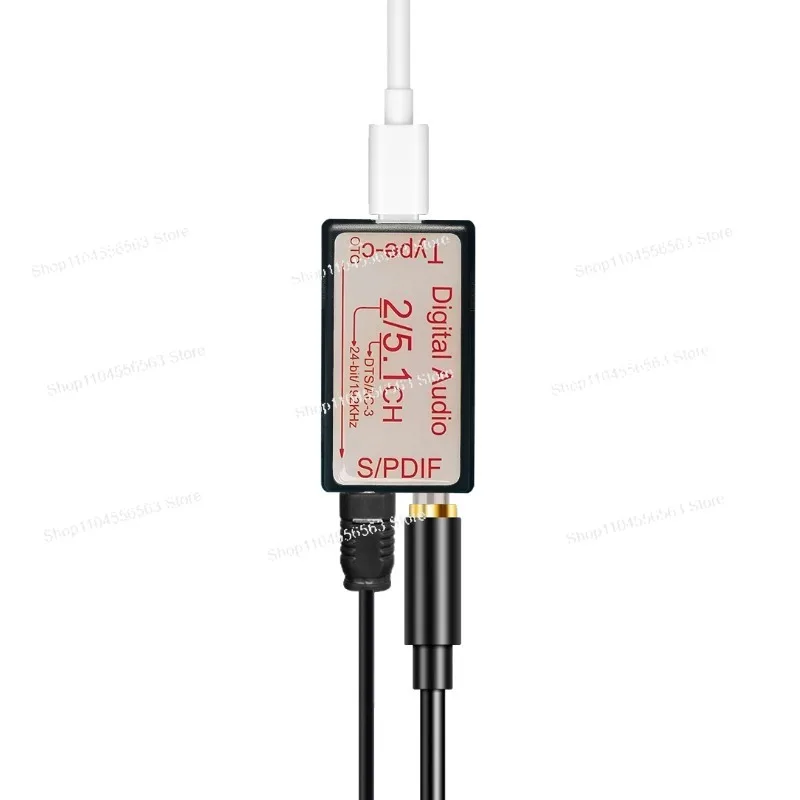USB external sound card OTG to fiber coaxial 192KHz sampling rate DTS Dolby AC3 source output 5.1