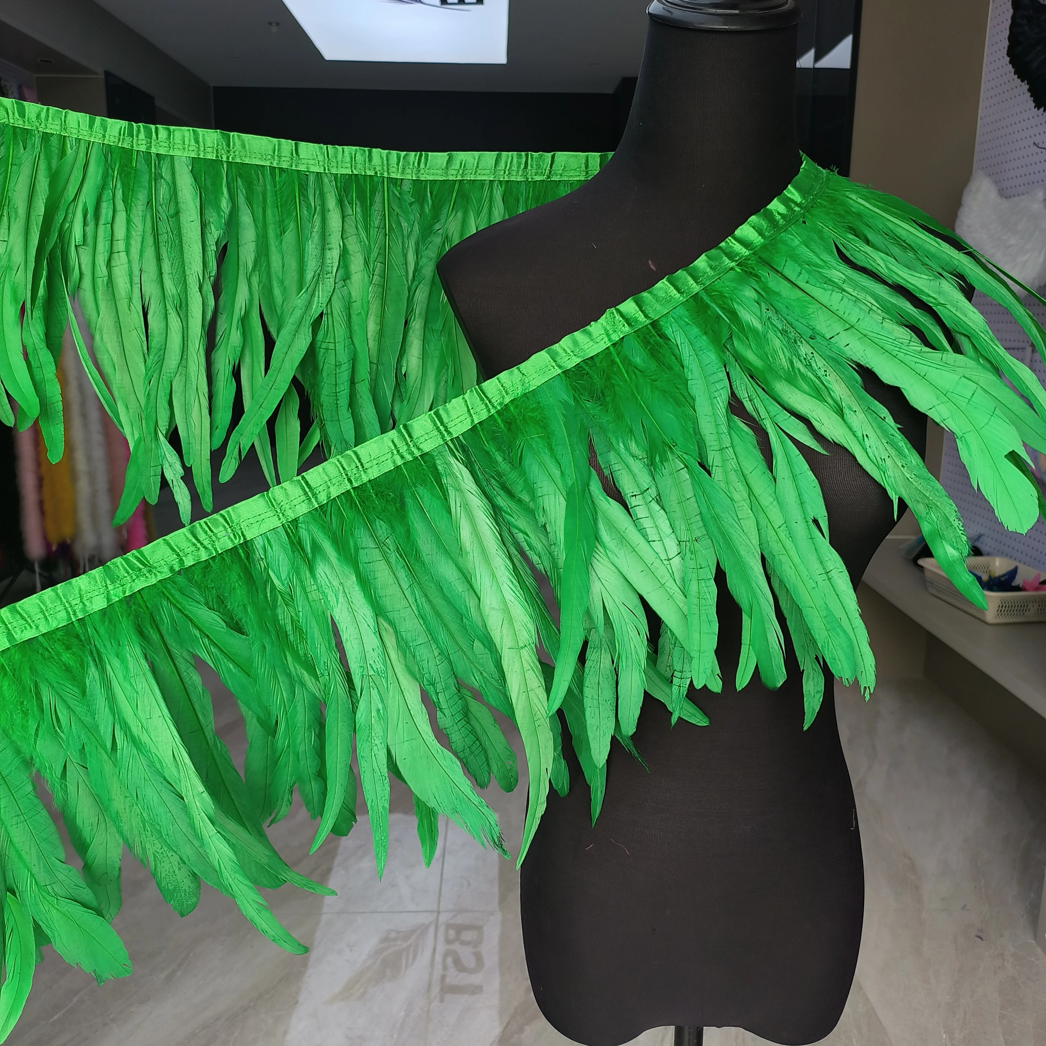 Rooster Pheasant Tail Feathers Trim 25-30cm Natural Long Feather Ribbon DIY Craft Wedding Headdress Costume Party Clothing Decor