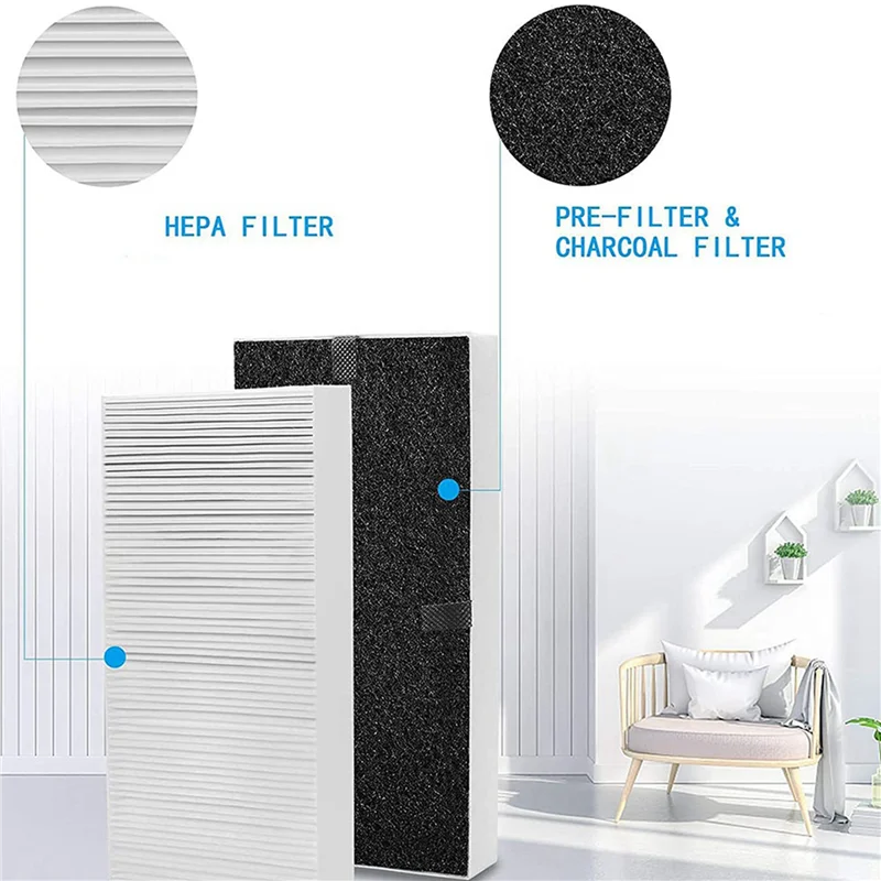 A94E-6Pack Фильтр очистителя воздуха для HRF201B, сменный U HEPA-фильтр для Febreze FRF102B и фильтр Honeywell U, HRF201B, HHT290, Et