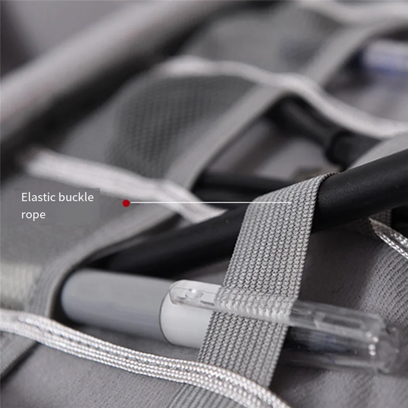 ABGN портативная сумка для хранения кабеля, водонепроницаемая USB-линия передачи данных, зарядное устройство, органайзер для путешествий, электронный органайзер, серый